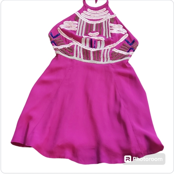 NWT Revolve NBD X Haven Pink Cocktail Beaded Mini Dress sz S - Picture 4 of 16